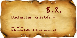 Buchalter Kristóf névjegykártya
