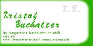 kristof buchalter business card