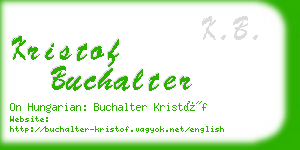 kristof buchalter business card